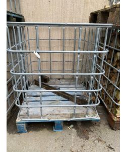 Gitterbox 120cm x 115cm x 100cm Lagerbox auf Holzpalette 1000 Liter (Box 8)