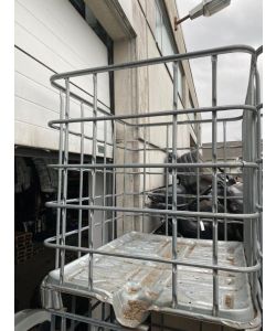 Gitterbox 120cm x 115cm x 100cm Lagerbox auf Holzpalette 1000 Liter (Box 13)