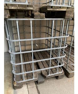 Gitterbox 120cm x 115cm x 100cm Lagerbox auf Holzpalette 1000 Liter (Box 1)